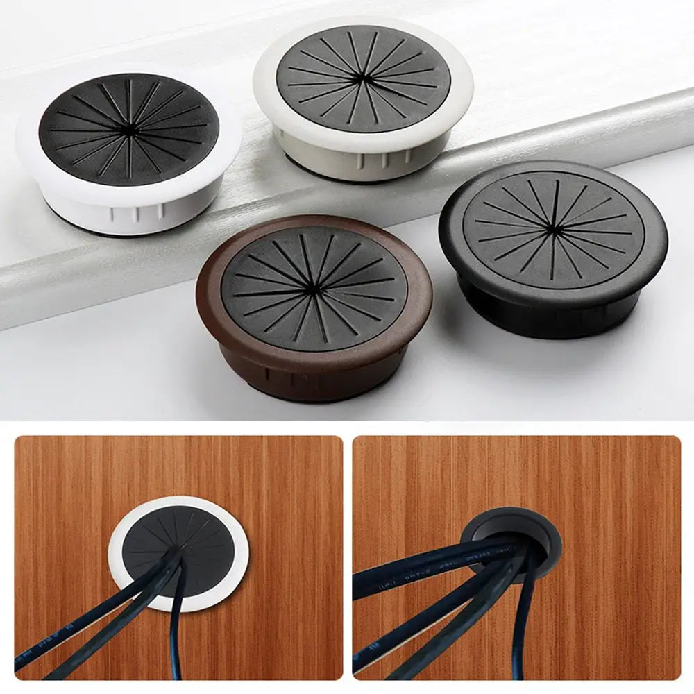 Passe-Câble de Bureau avec Couvercle en Silicone – Organisation & Design