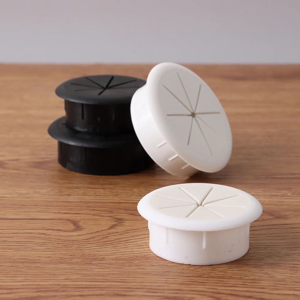 Passe-Câble de Bureau avec Couvercle en Silicone – Organisation & Design