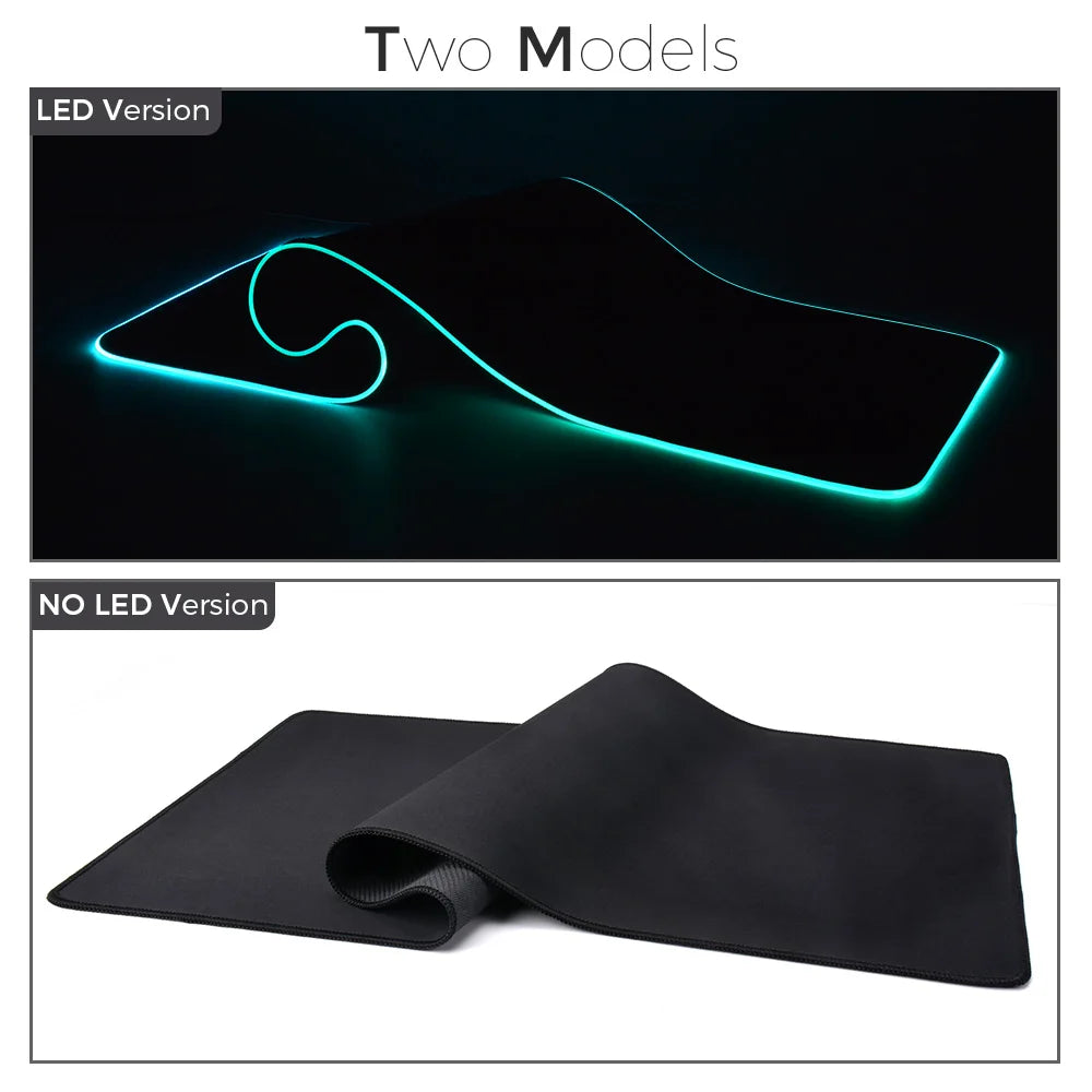 Tapis de souris LED RGB Gaming – 14 modes lumineux | XXL étanche & antidérapant