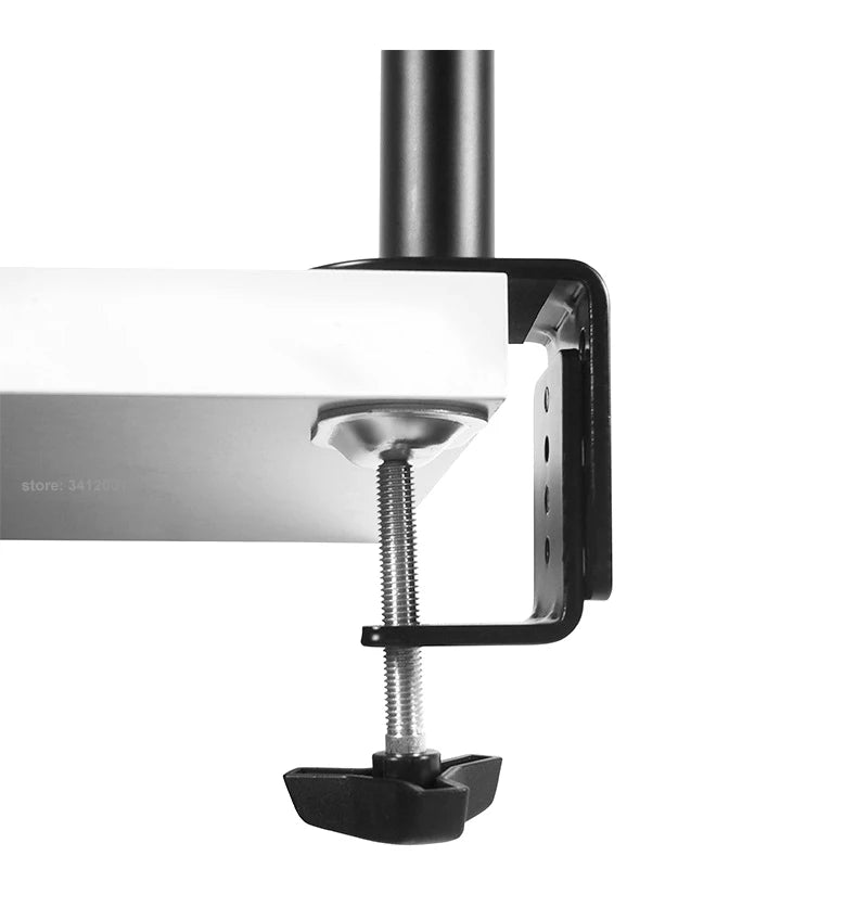 Support double écran ajustable – Fixation par serrage – Rotation à 360°