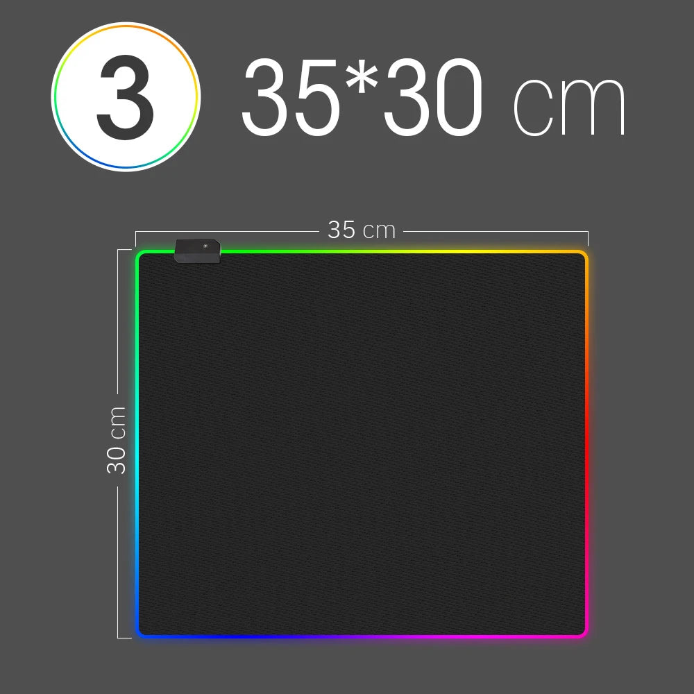 Tapis de souris LED RGB Gaming – 14 modes lumineux | XXL étanche & antidérapant