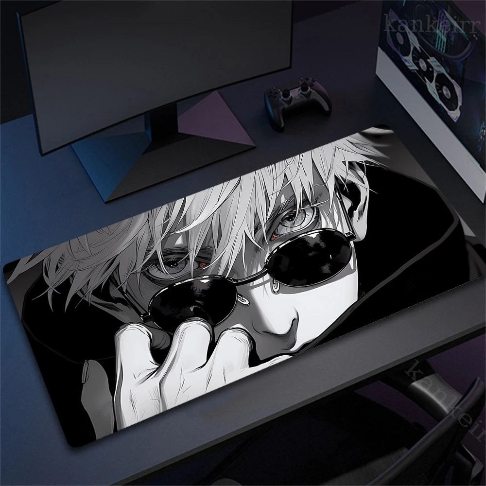 Tapis de souris XXL Jujutsu Kaisen – Gojo Satoru | Gaming & Bureau | Antidérapant | Design Anime