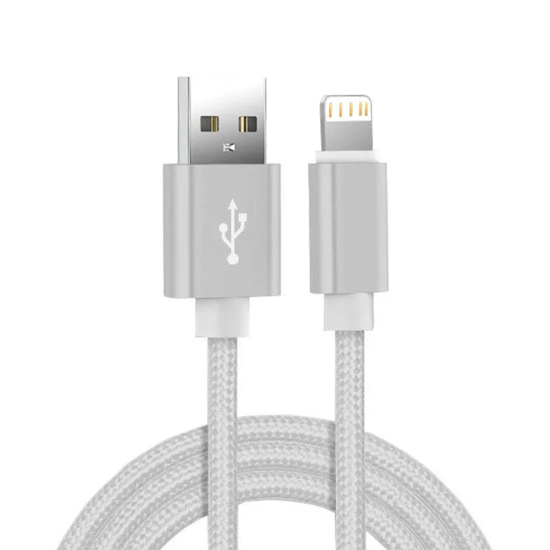 Câble USB Tressé en Nylon pour iPhone – Charge Rapide & Résistant