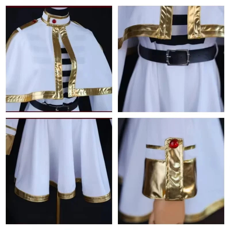 Cosplay Sousou No Frieren – Costume Complet avec Perruque, Accessoires et Oreilles d’Elfe