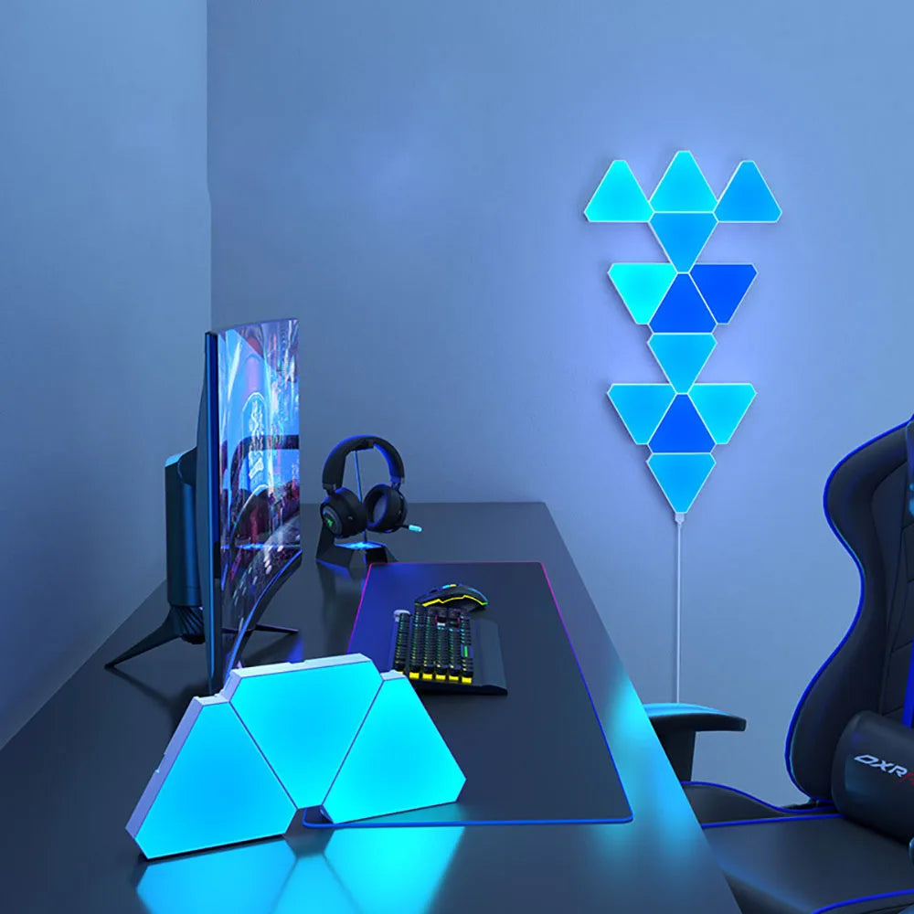 Panneaux Lumineux LED Triangulaires RGB - Éclairage Intelligents et Modulables