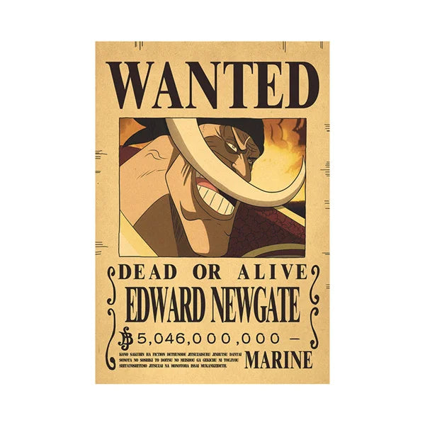 Affiches Wanted One Piece – Posters Vintage des Mugs de Primes