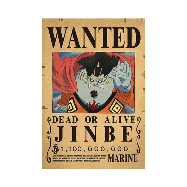 Affiches Wanted One Piece – Posters Vintage des Mugs de Primes