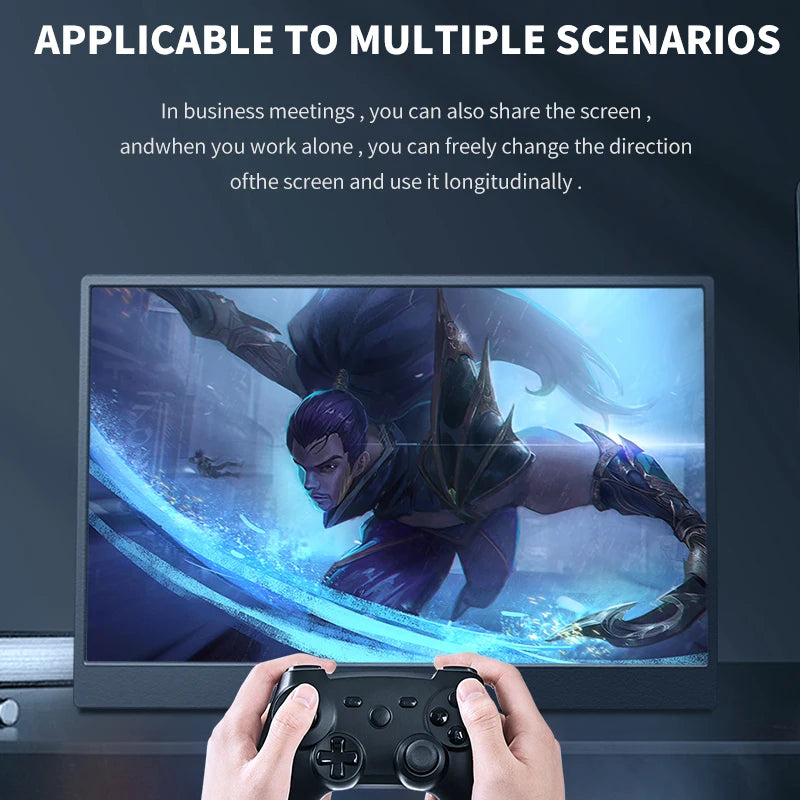 Moniteur Portable Tactile 14.1" | 1200P, 100% sRGB, 60Hz – Idéal Gaming & Bureau