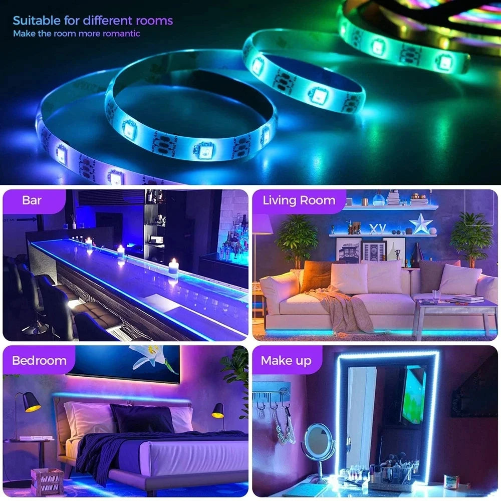 Bande LED RGB 5050 Bluetooth – Ambiance Lumineuse Connectée