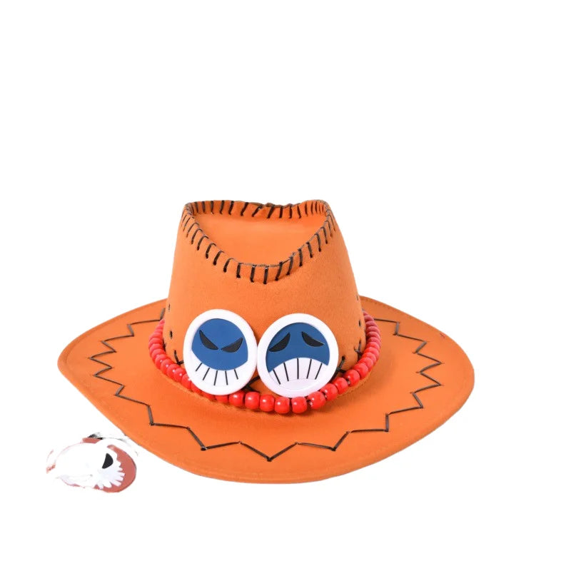 Chapeau Cowboy Ace – Cosplay One Piece | Unisexe | Accessoire Anime Halloween & Carnaval