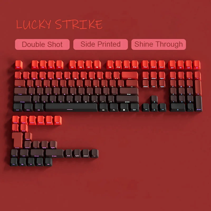 Set de Keycaps PBT Rétroéclairés – Double Injection, RGB, 135 Touches