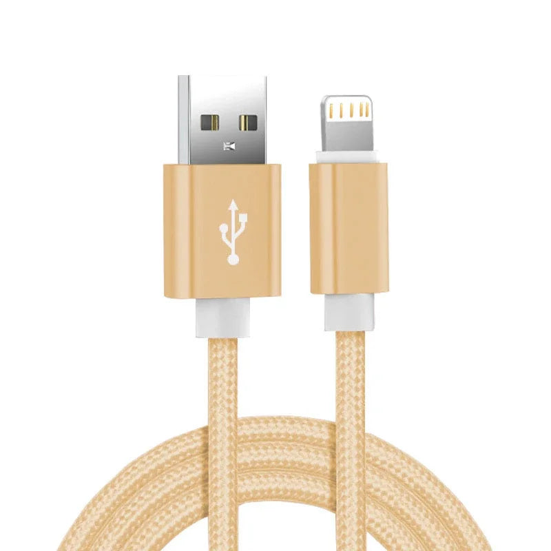 Câble USB Tressé en Nylon pour iPhone – Charge Rapide & Résistant