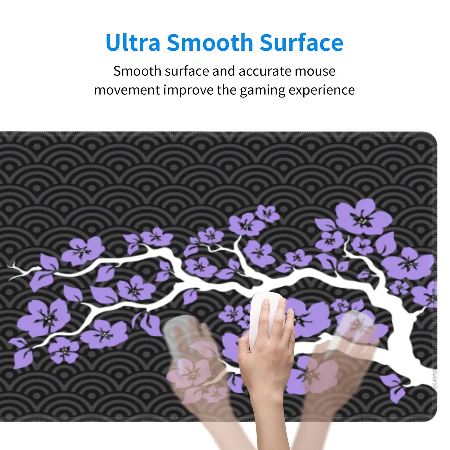 Tapis de souris XXL Sakura Japonais – Gaming & Bureau | Antidérapant | Design Fleurs de Cerisier