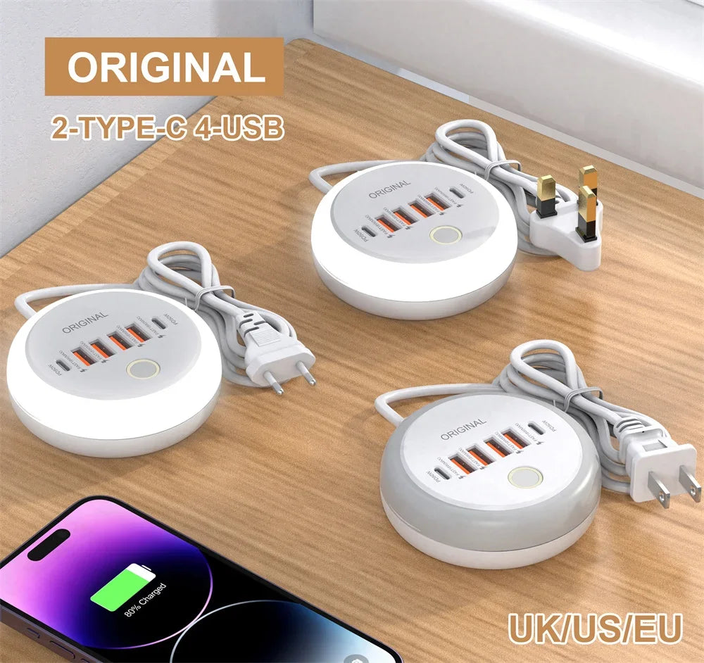 Prise Multiport USB Type-C 50W – Charge Rapide et Efficace