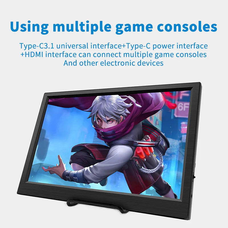 Moniteur Portable 11.6" FHDR 768P avec Port HDMI – Écran Secondaire Gaming pour PC, Switch, PS4, Xbox