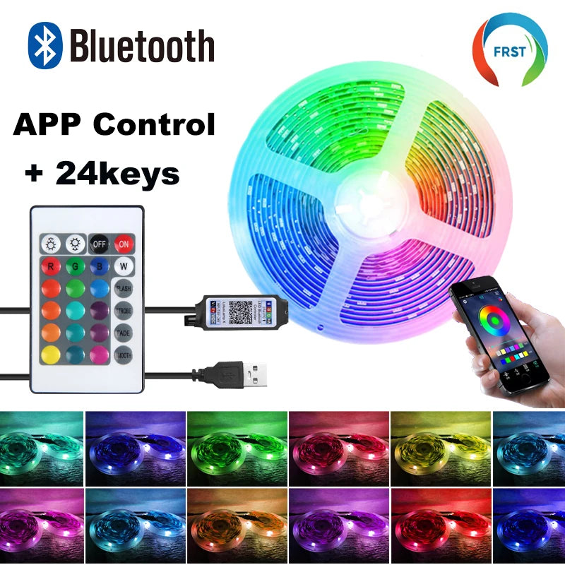 Bande LED RGB 5050 Bluetooth – Ambiance Lumineuse Connectée