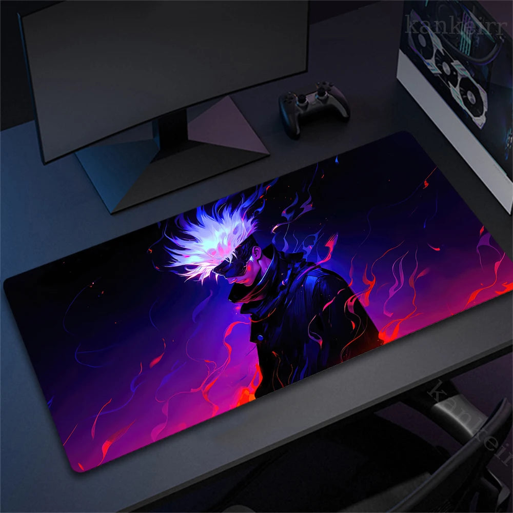 Tapis de souris XXL Jujutsu Kaisen – Gojo Satoru | Gaming & Bureau | Antidérapant | Design Anime