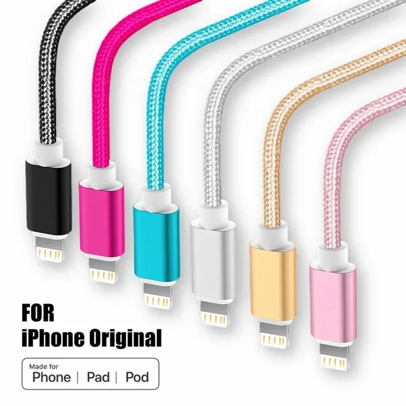Câble USB Tressé en Nylon pour iPhone – Charge Rapide & Résistant