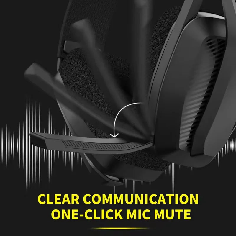 BINNUNE Casque Gaming Sans Fil 2.4GHz & Bluetooth – Micro Intégré – PS5, PS4, PC, Mac