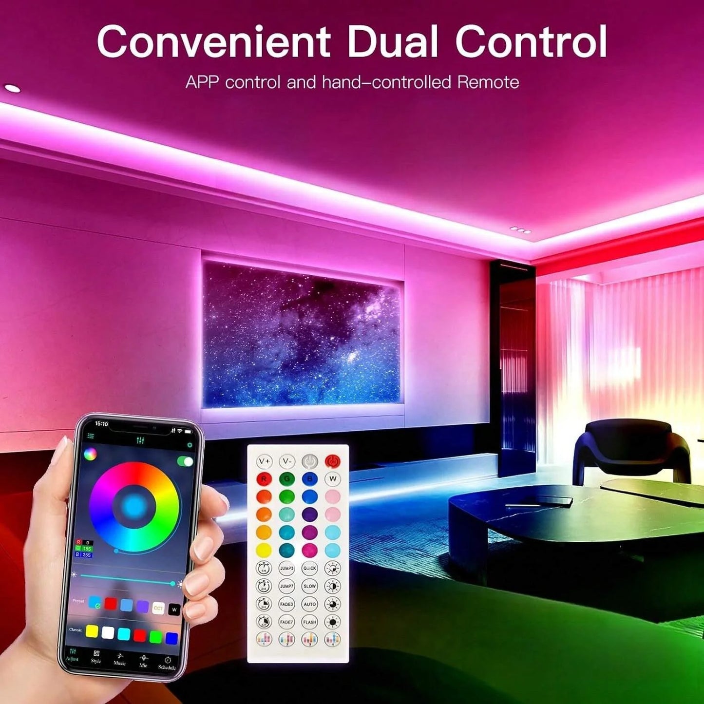 Bande LED RGB 5050 Bluetooth – Ambiance Lumineuse Connectée