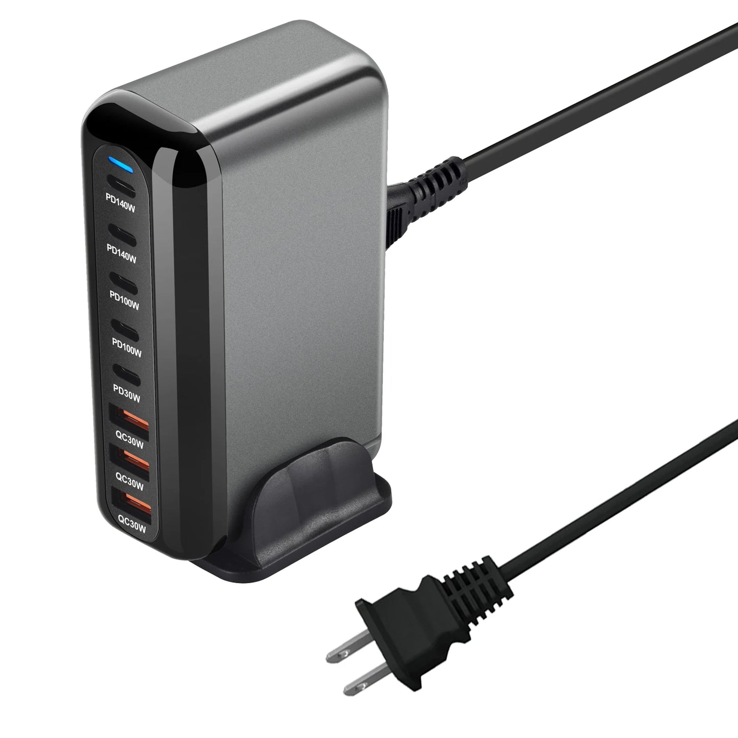 Chargeur Rapide USB Type-C 600W GaN 3.0 - 8 Ports Ultra-Puissants