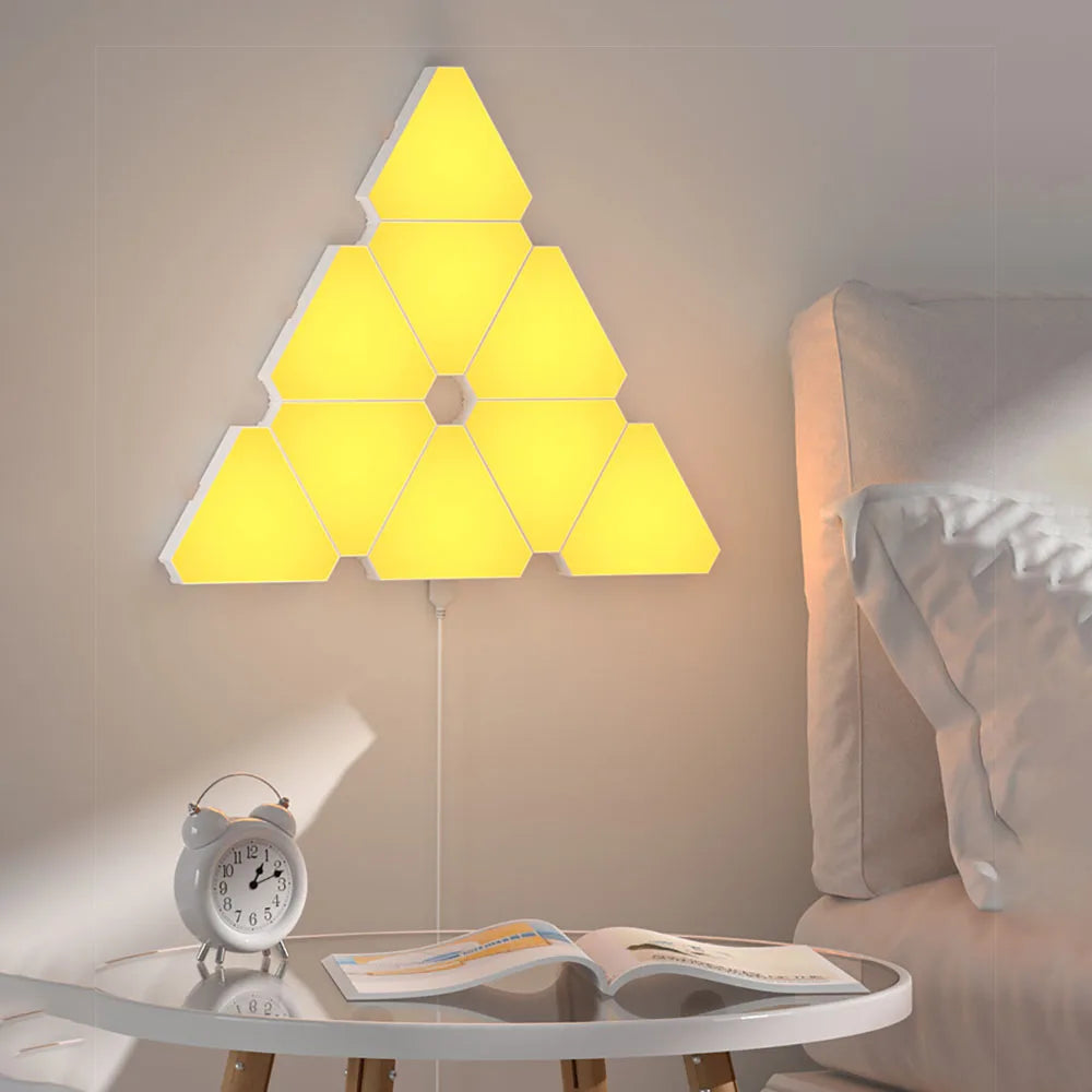 Panneaux Lumineux LED Triangulaires RGB - Éclairage Intelligents et Modulables
