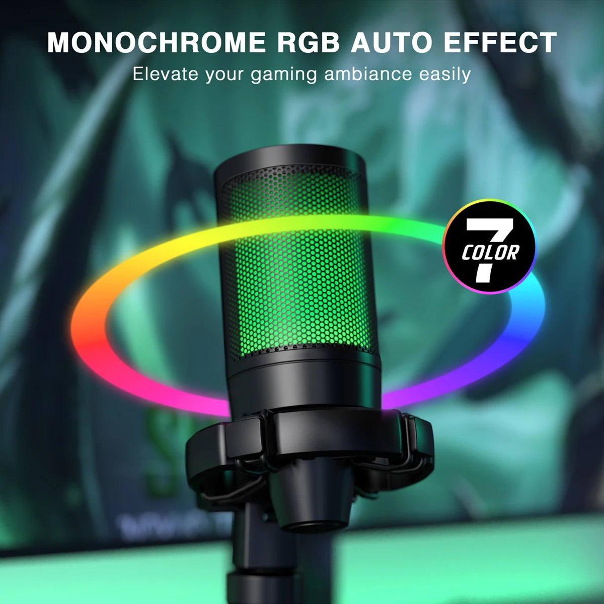 Microphone USB Gamer FIFINE AmpliGame A2 – Condensateur RGB | Tactile mute | Trépied inclus | PC, PS4/PS5