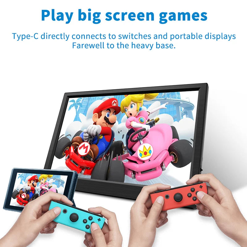 Moniteur Portable 11.6" FHDR 768P avec Port HDMI – Écran Secondaire Gaming pour PC, Switch, PS4, Xbox