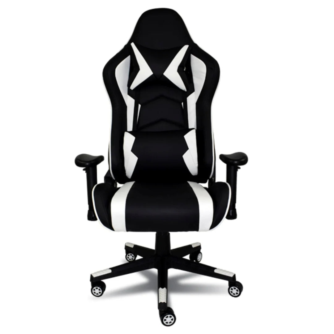 Chaise Gaming Ergonomique à Dossier Haut – Rotation 360°, Support Lombaire, Repose-Pieds Intégré