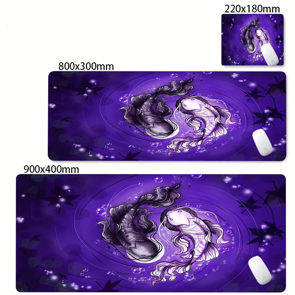 Tapis de souris XXL Japonais Koi – Gaming & Bureau | Antidérapant | Design Anime