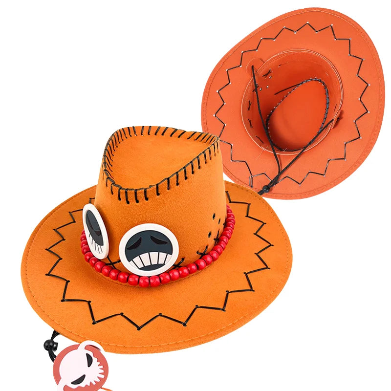 Chapeau Cowboy Ace – Cosplay One Piece | Unisexe | Accessoire Anime Halloween & Carnaval