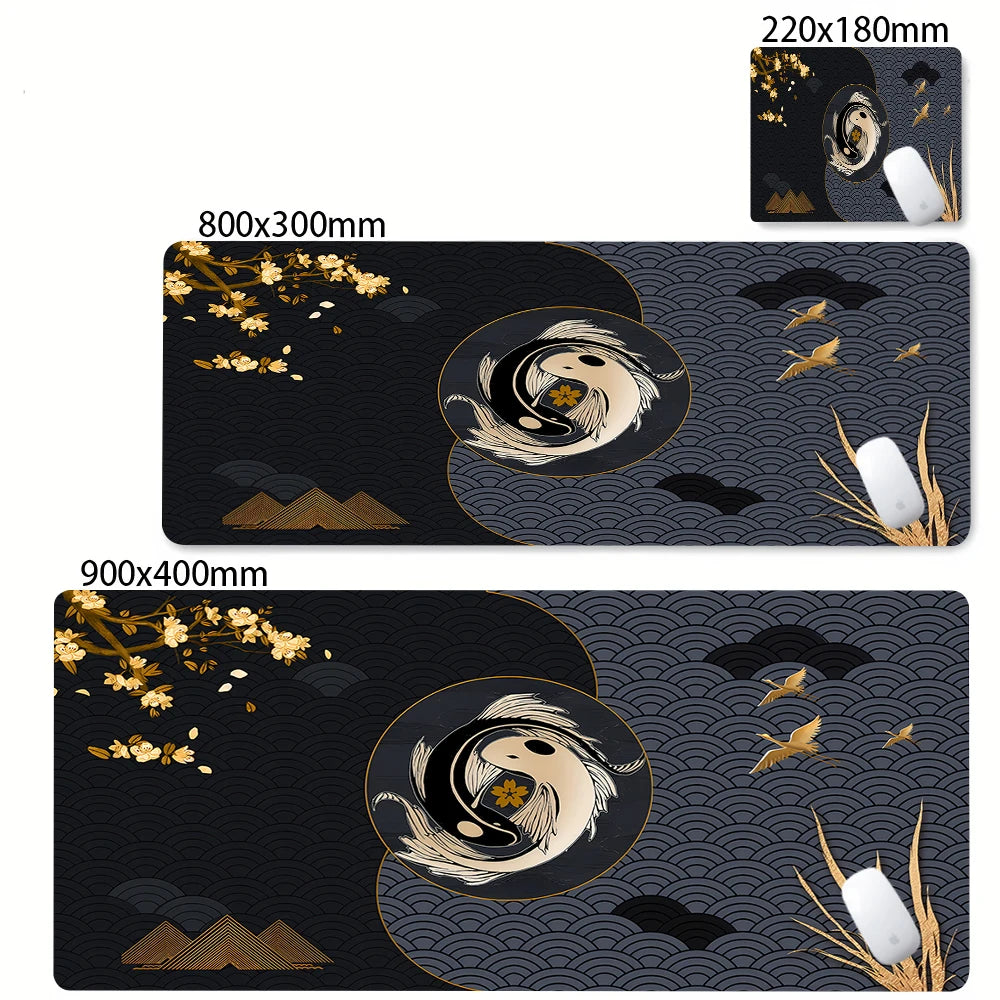 Tapis de souris XXL Japonais Koi – Gaming & Bureau | Antidérapant | Design Anime