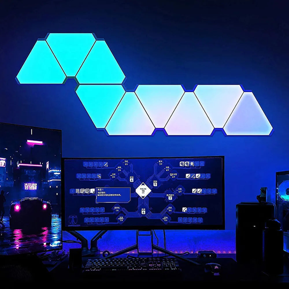 Panneaux Lumineux LED Triangulaires RGB - Éclairage Intelligents et Modulables