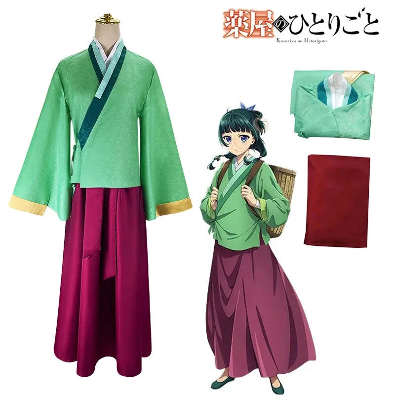 Cosplay Maomao – Kusuriya no Hitorigoto | Costume + Perruque – Robe Traditionnelle pour Femme