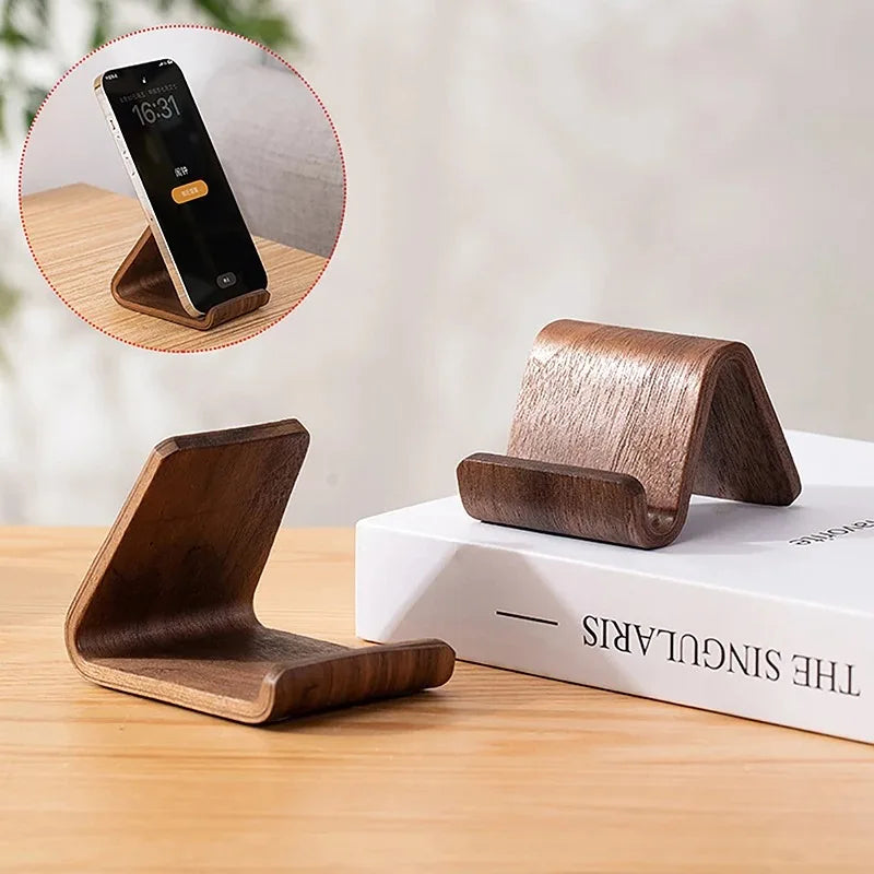 Support de Téléphone Multifonctionnel en Bois Massif – Élégance & Praticité