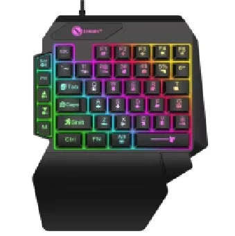 Clavier Gaming Une Main 35 Touches – Rétroéclairage RGB, USB Filaire, Compact et Ergonomique