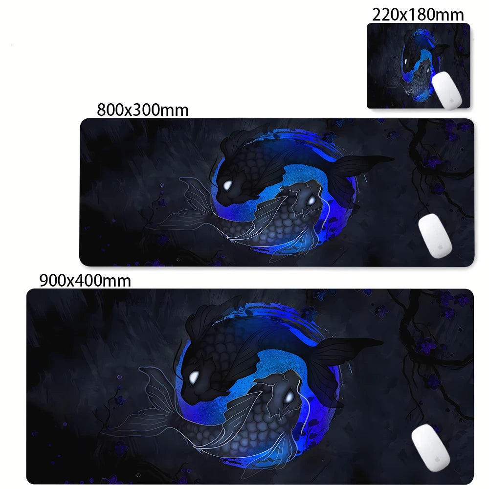 Tapis de souris XXL Japonais Koi – Gaming & Bureau | Antidérapant | Design Anime