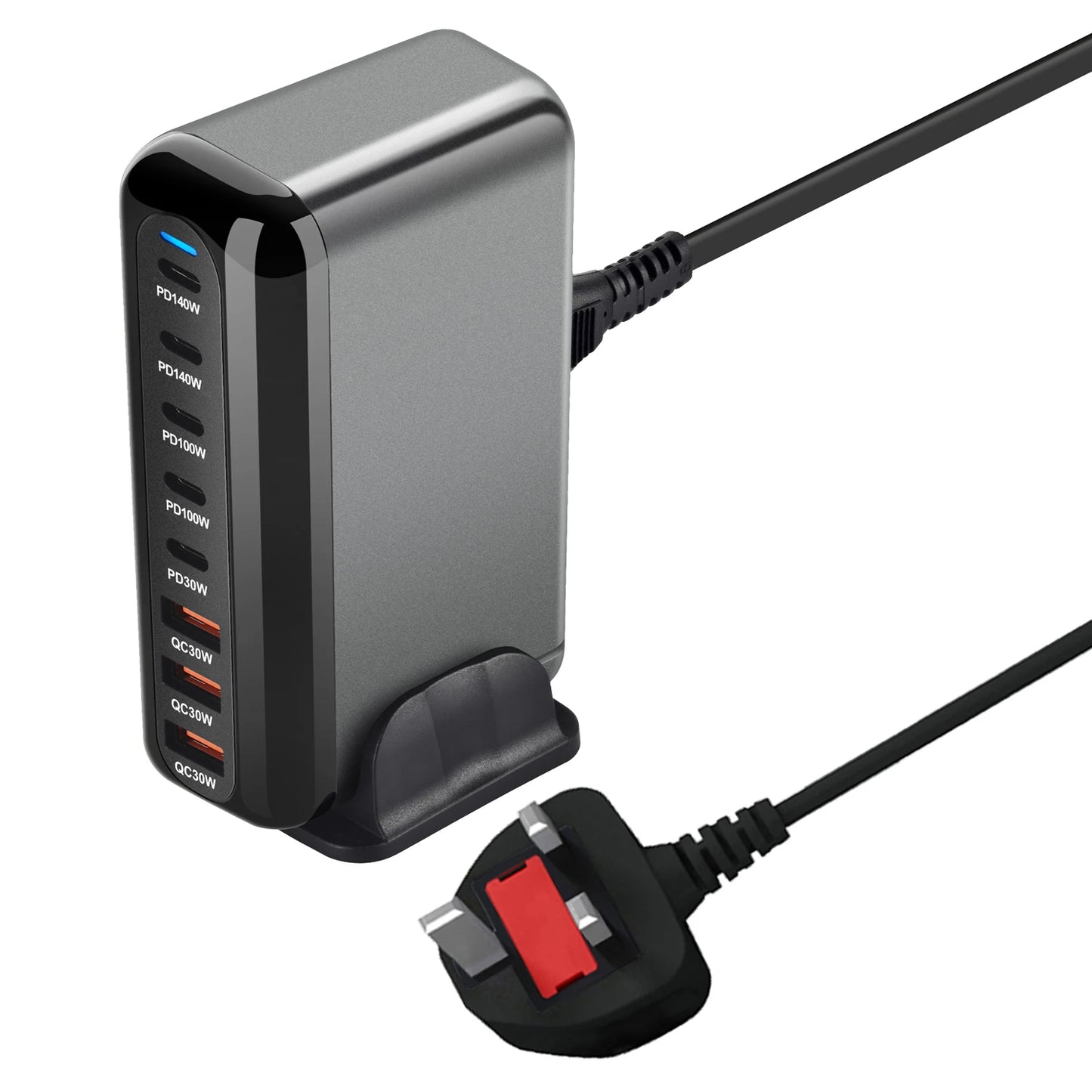 Chargeur Rapide USB Type-C 600W GaN 3.0 - 8 Ports Ultra-Puissants