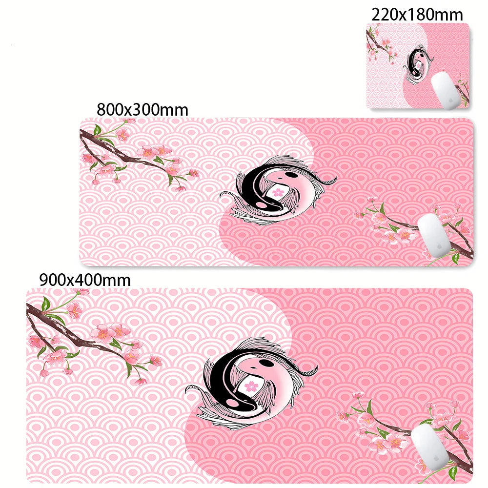 Tapis de souris XXL Japonais Koi – Gaming & Bureau | Antidérapant | Design Anime
