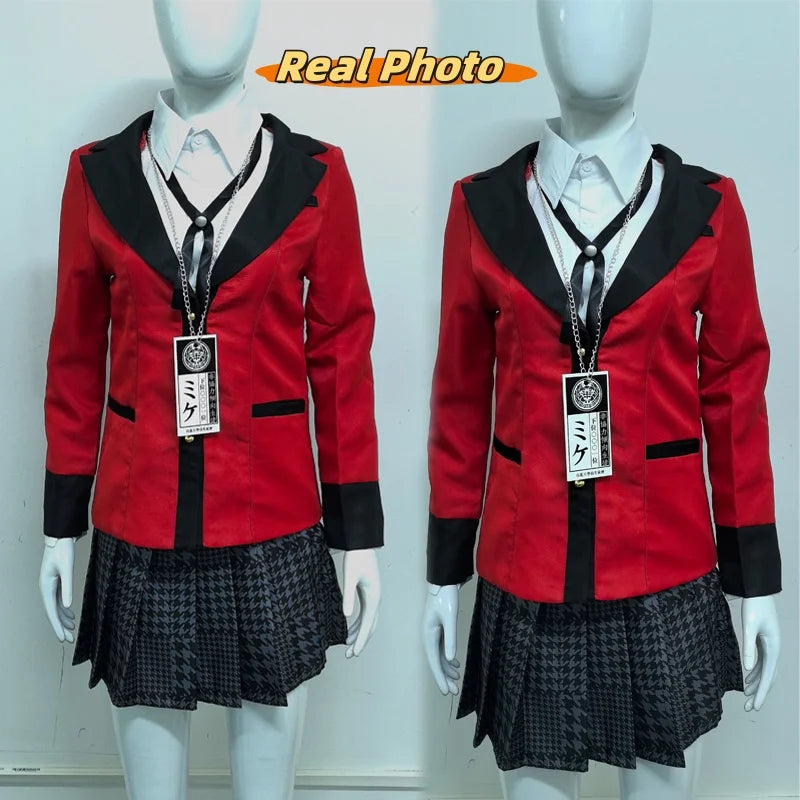 Cosplay Kakegurui - Jabami Yumeko | Uniforme Scolaire + Perruque
