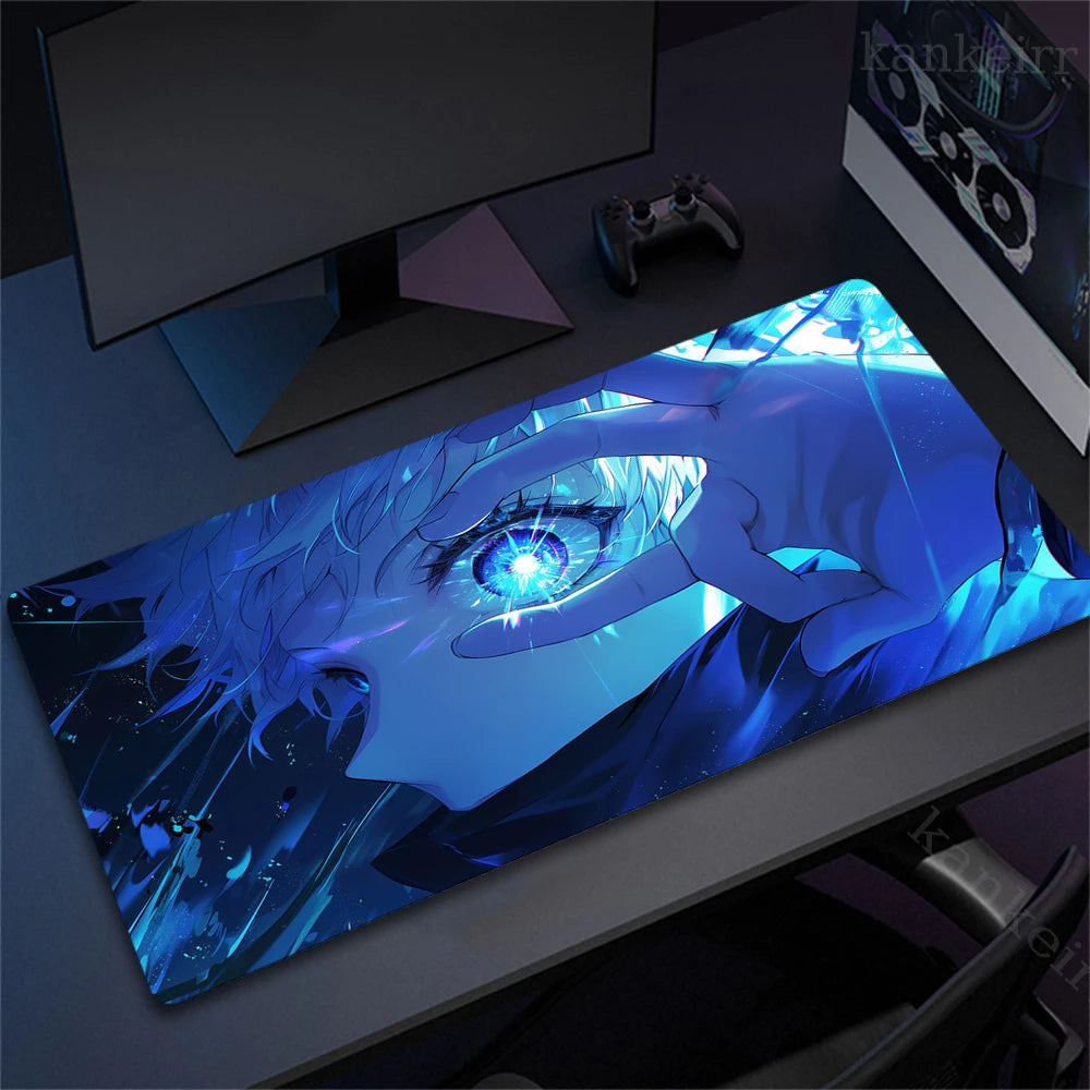 Tapis de souris XXL Jujutsu Kaisen – Gojo Satoru | Gaming & Bureau | Antidérapant | Design Anime