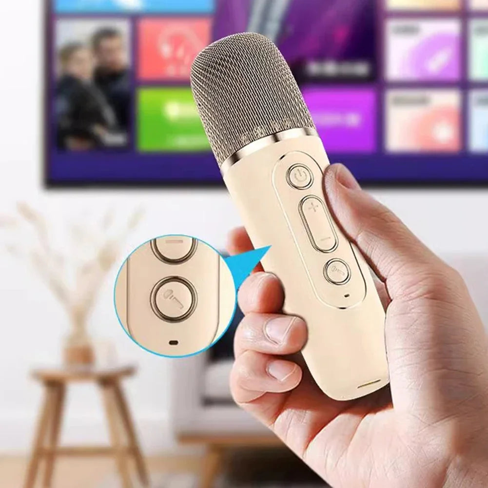 Machine de Karaoké K12 – Enceinte Bluetooth 5.3 avec 2 Micros Sans Fil, Lumières LED, Autonomie Longue