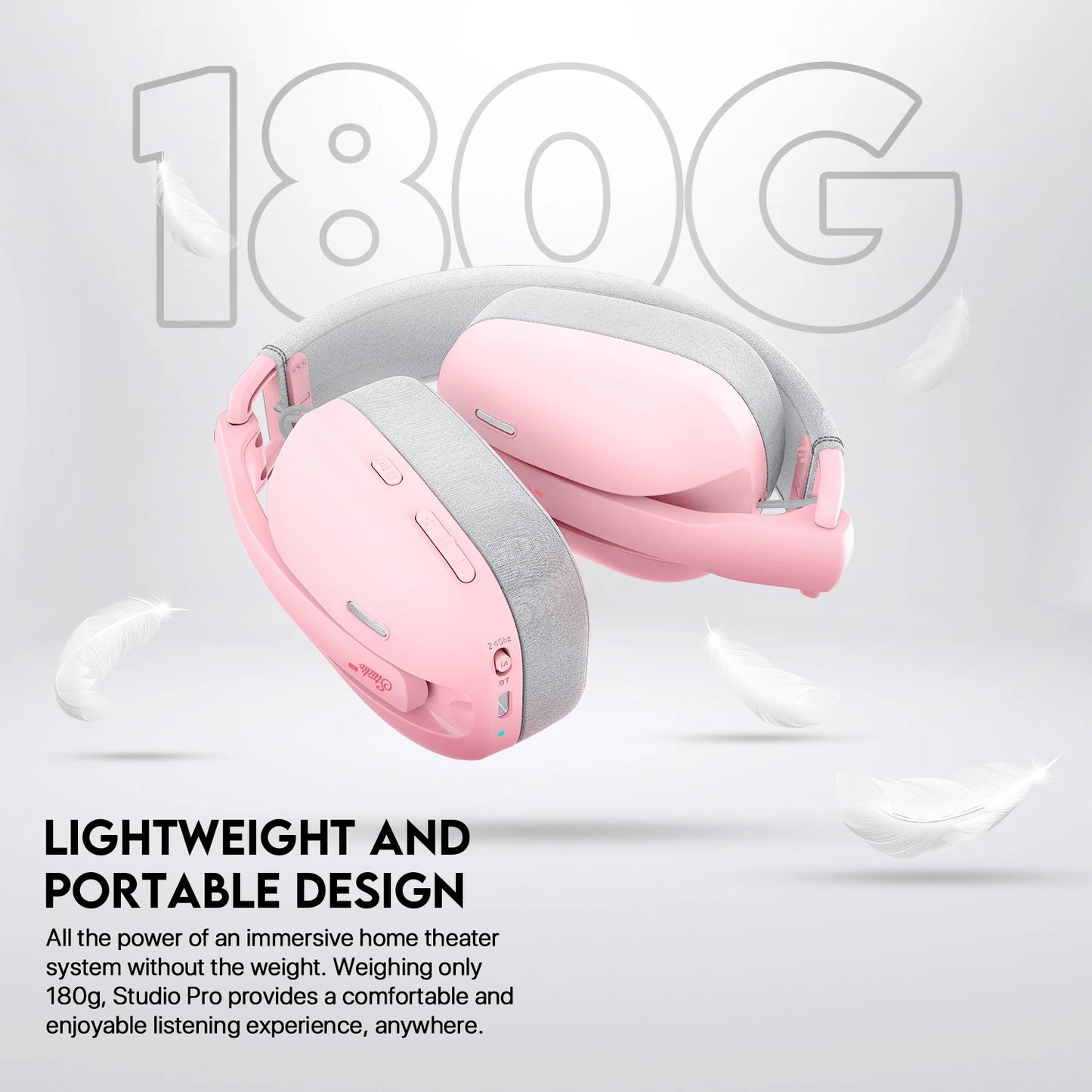 FANTECH WHG03P Studio Pro – Casque Gaming 7.1 Sans Fil & Filaire – Bluetooth + Micro Réduction de Bruit