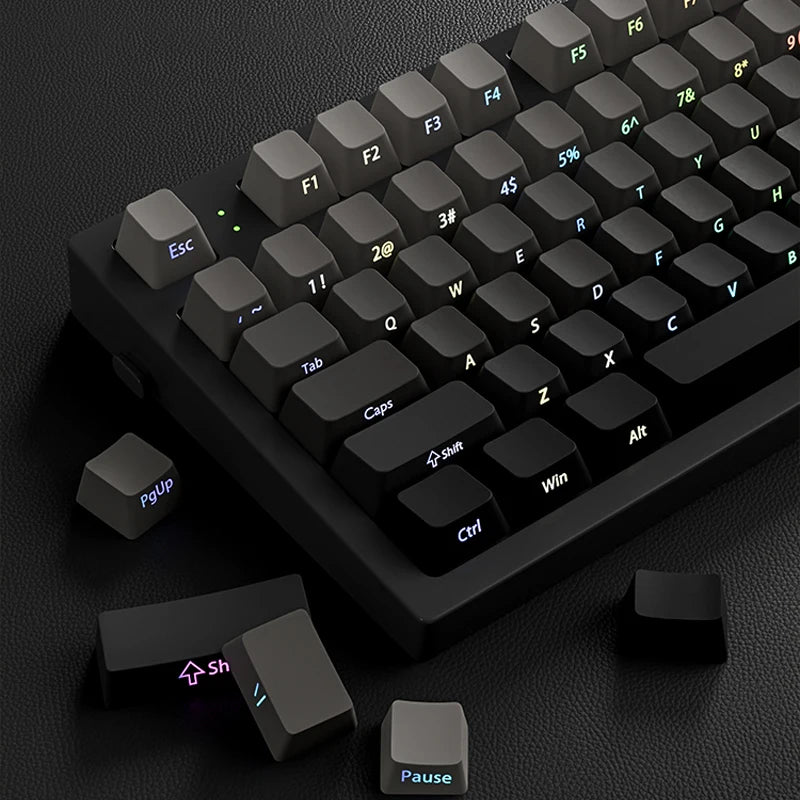Set de Keycaps PBT Rétroéclairés – Double Injection, RGB, 135 Touches