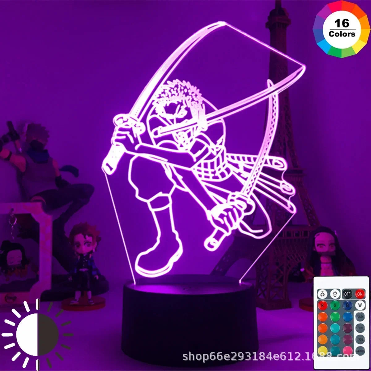 Veilleuse LED 3D One Piece – Luffy, Zoro, Nami & plus | Cadeau Anime