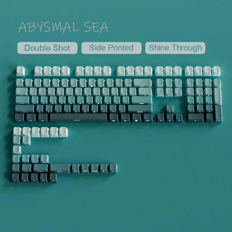 Set de Keycaps PBT Rétroéclairés – Double Injection, RGB, 135 Touches