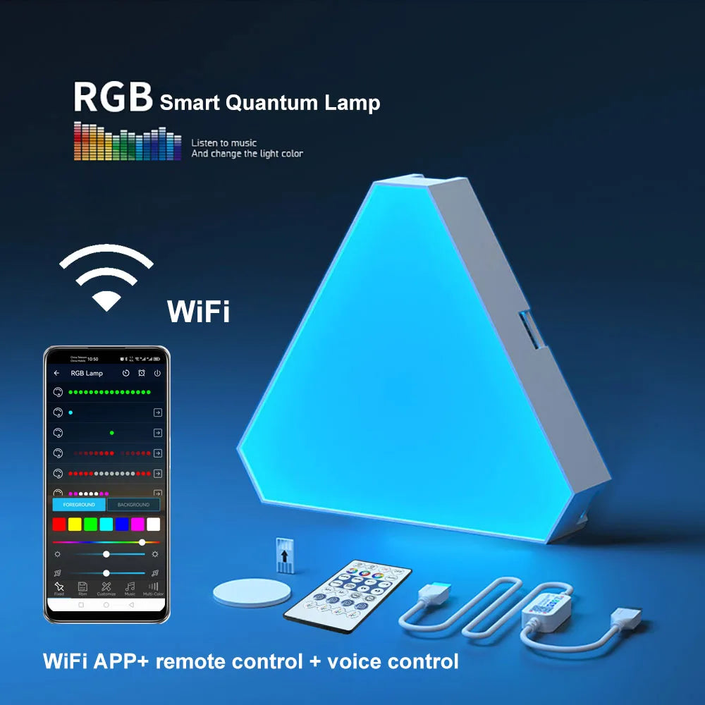 Panneaux Lumineux LED Triangulaires RGB - Éclairage Intelligents et Modulables