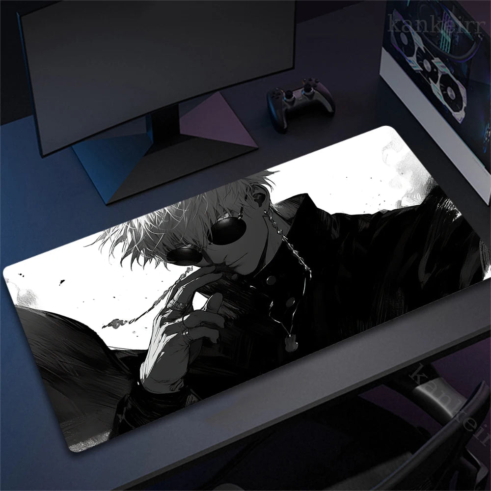 Tapis de souris XXL Jujutsu Kaisen – Gojo Satoru | Gaming & Bureau | Antidérapant | Design Anime