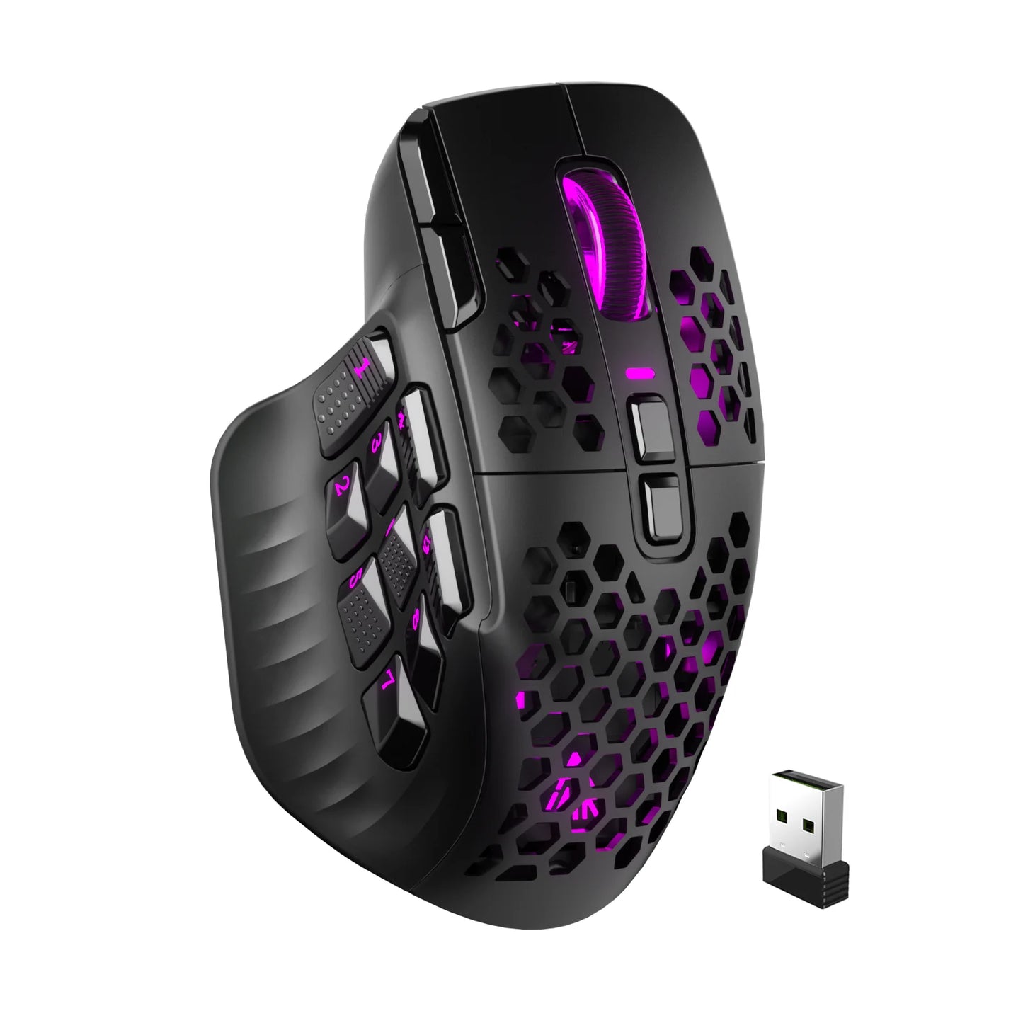 Souris Gaming MMO sans Fil – 16 Boutons Programmables | 24000 DPI RGB