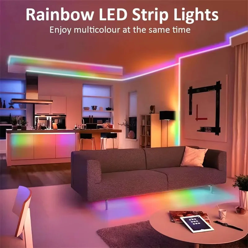 Bande Lumineuse Néon LED RGBIC – Éclairage Décoratif Connecté avec Application & Télécommande (1 à 5m)